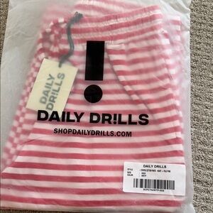 Daily Drills Pale Pink & Heart Striped Knit Top